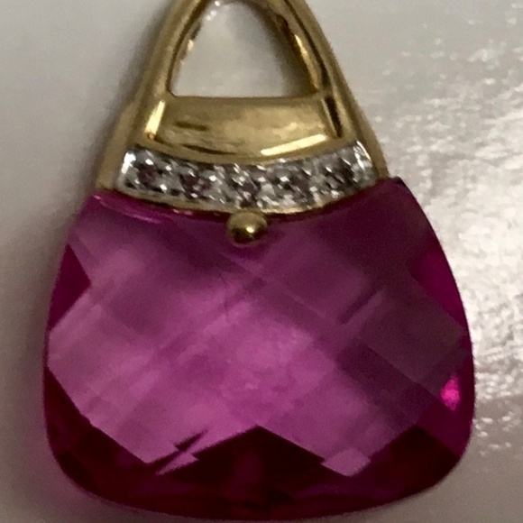 ALWAND VAHAN 10K 24" 14K MIDAS YG SAPPHIRE PURSE - Picture 4 of 8